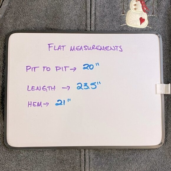 5/&25 Vintage Northern Reflections grey fleece zip vest with snowman M - Picture 7 of 13